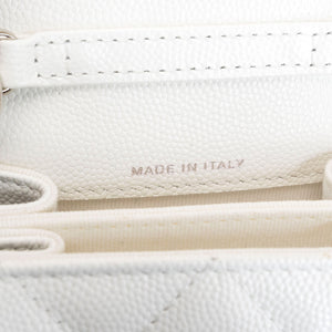 CHANEL CC MINI BAG WHITE CALFSKIN SHW