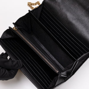GUCCI GG MARMONT WALLET ON CHAIN BLACK GHW