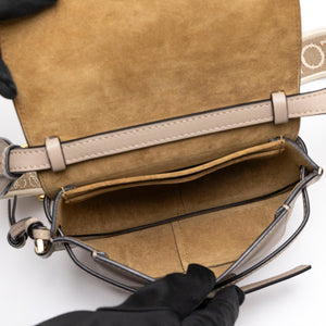 LOEWE MINI GATE DUAL BAG SOFT CALFSKIN SAND GHW