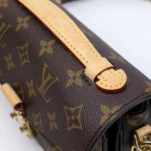 LOUIS VUITTON POCHETTE METIS EAST WEST MONOGRAM CANVAS GHW (MICROCHIP)