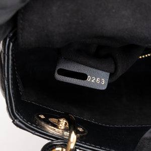 CHRISTIAN DIOR MINI LADY DIOR LAMBSKIN BLACK GHW