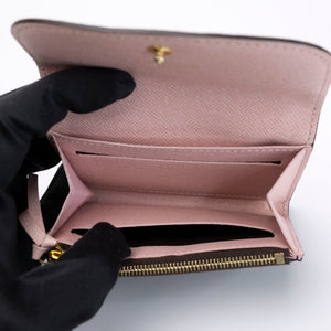LOUIS VUITTON ROSALIE COIN CASE BROWN / PINK MONOGRAM GHW