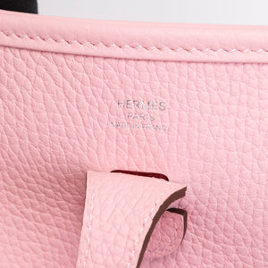 HERMES EVELYNE 23 CLEMENCE LEATHER ROSE SAKURA SHW STAMP K