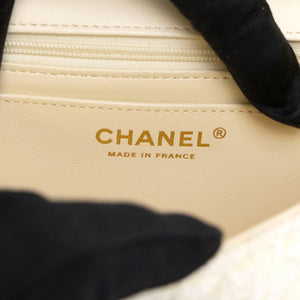 CHANEL CRUISE 2025/26 MINI CLASSIC HANDBAG TWEED LIGHT YELLOW GHW (MICROCHIP)