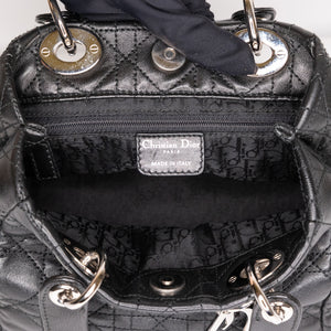 CHRISTIAN DIOR VINTAGE LADY DIOR TOTE BAG BLACK SHW