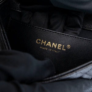 CHANEL 25P MINI FLAP BAG BLACK CAVIAR LEATHER GHW (MICROCHIP)
