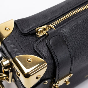LOUIS VUITTON SIDE TRUNK PM BLACK GRAINED CALFSKIN GHW (MICROCHIP)