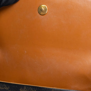 CELINE CLUTCH ON STRAP TABOU TRIOMPHE CANVAS / CALFSKIN TAN GHW