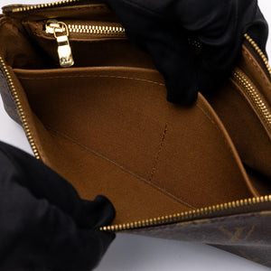 LOUIS VUITTON POCHETTE ACCESSOIRES BROWN/MULTICOLOUR  MONOGRAM CANVAS GHW (MICROCHIP)