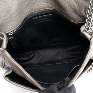 SAINT LAURENT MEDIUM NIKKI BAG CALFSKIN GREY SHW
