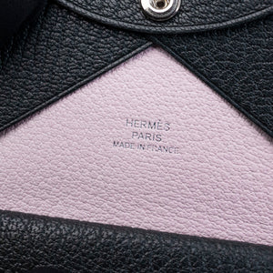 HERMES CALVI DUO COMPACT VERSO CARD HOLDER BLUE OCEAN / MAUVE PALE SHW