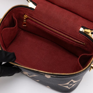 LOUIS VUITTON VANITY PM BLACK/BEIGE CALFSKIN GHW (MICROCHIP)