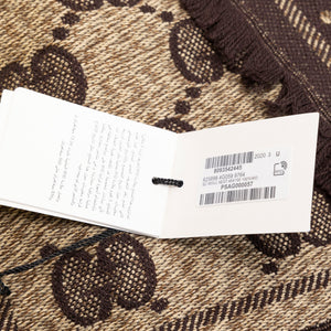 GUCCI MUFFLER GG SUPREME SCARF BROWN