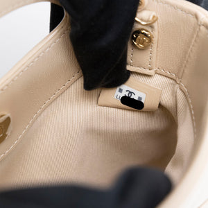 CHANEL 31 BAG NANO BEIGE LAMBSKIN LGHW