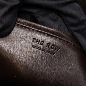 THE ROW TOP HANDLE ESPRESSO CALFSKIN LEATHER SHW