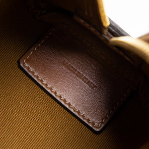 CELINE MINI BOSTON BAG TRIOMPHE CANVAS / CALFSKIN TAN GHW