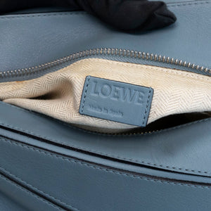 LOEWE SMALL PUZZLE BAG CALFSKIN STONE BLUE SHW