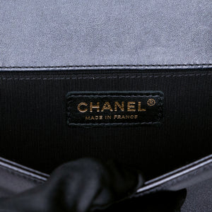 CHANEL LE BOY MEDIUM LAMB SKIN BLACK GHW