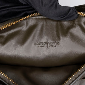 BOTTEGA VENETA WALLACE BAG CALFSKIN KAKI GHW