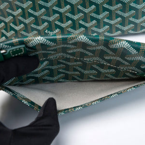 GOYARD SAINT LOUIS PM TOTE BAG GOYARDINE CANVAS GREEN SHW
