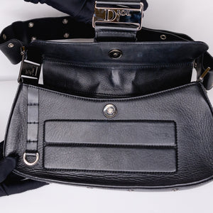 CHRISTIAN DIOR VINTAGE PUNK SHOULDER BAG BLACK SHW