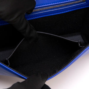 CHRISTAIN DIOR DIORAMA WALLET ON CHAIN BLUE LAMBSKIN LEATHER SHW
