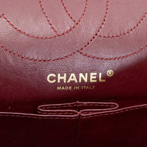 CHANEL SMALL 2.55 REISSUE DOUBLE FLAP BAG AGED CALFSKIN BLACK GHW