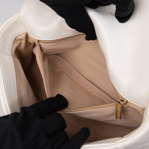 CHANEL SMALL 19 BAG WHITE LAMBSKIN MULTICOLOUR HARDWARE