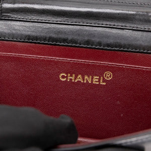 CHANEL VINTAGE FLAP BAG BLACK QUILTED LAMBSKIN GHW