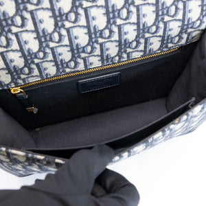CHRISTIAN DIOR 30 MONTAIGNE BAG BLUE OBLIQUE JACQUARD GHW