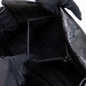 GUCCI SUPREME MESSENGER BAG BLACK COATED CANVAS SHW