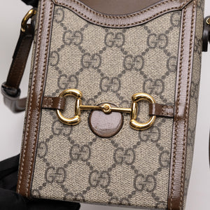 GUCCI HORSEBIT 1955 MINI BAG GG SUPREME GHW