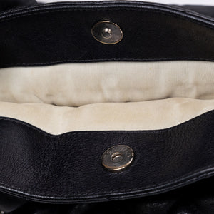 CHANEL CHAIN AROUND HOBO BAG BLACK LAMBSKIN SHW
