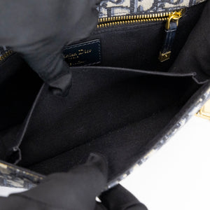 CHRISTIAN DIOR 30 MONTAIGNE BAG BLUE OBLIQUE JACQUARD GHW