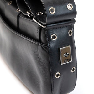 CHRISTIAN DIOR VINTAGE PUNK SHOULDER BAG BLACK SHW