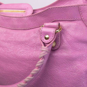 BALENCIAGA MEDIUM CLASSIC CITY CROSSBODY BAG PURPLE GHW