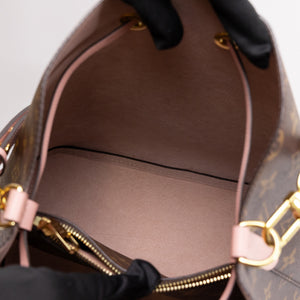 LOUIS VUITTON NEO NOE BROWN/ ROSE POUDRE MONOGRAM CANVAS GHW