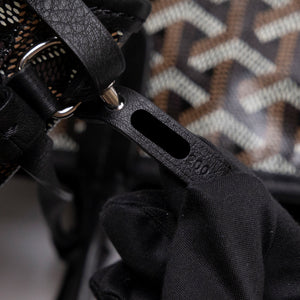 GOYARD MINI ANJOU TOTE BLACK GOYARDINE CANVAS / LEATHER SHW