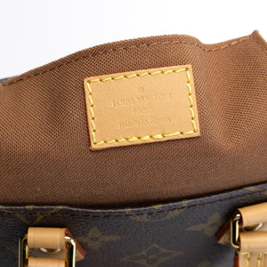LOUIS VUITTON PETIT SAC PLAT MINI BAG MONOGRAM CANVAS GHW (MICROCHIP)