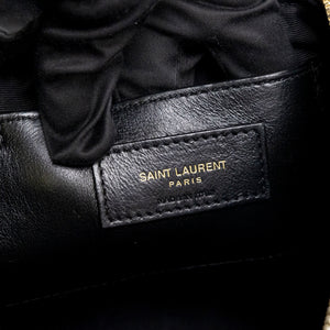 SAINT LAURENT 80'S VANITY BAG BLACK CALFSKIN GHW
