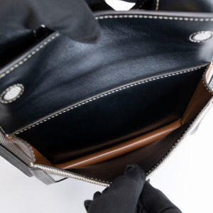 BURBERRY MINI POCKET BAG BLACK / TAN CALFSKIN GHW