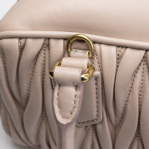 MIUMIU ARCADIE MATELASSE NAPPA LEATHER BAG POWDER PINK GHW