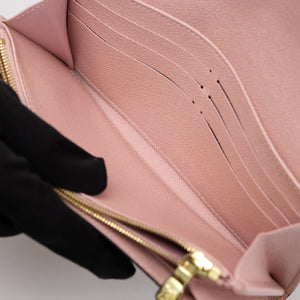 LOUIS VUITTON EMILIE WALLET MONOGRAM ROSE BALLERINE GHW