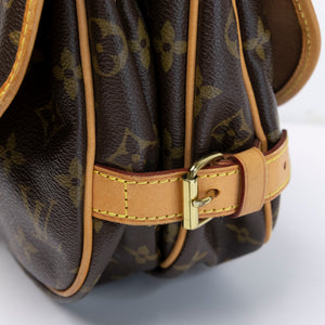 LOUIS VUITTON VINTAGE DOUBLE SIDE CROSSBODY BAG MONOGRAM CANVAS GHW