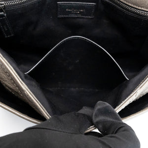 SAINT LAURENT MEDIUM NIKKI BAG CALFSKIN GREY SHW