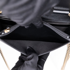 CHANEL BOY WALLET ON CHAIN CAVIAR BLACK GHW