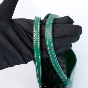 GOYARD MINI ANJOU TOTE BAG CANVAS / CALFSKIN GREEN SHW