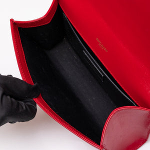 SAINT LAURENT KATE BAG MEDIUM RED CALFSKIN LEATHER GHW