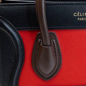 CELINE NANO TRICOLOR LUGGAGE BAG LEATHER GHW
