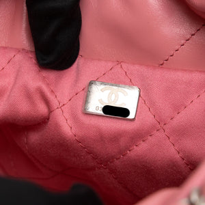 CHANEL MINI 22 BAG SHINY CALFSKIN PINK SHW (MICROCHIP)
